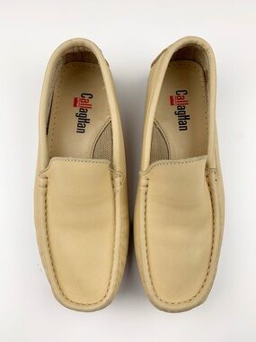 Callaghan Moccasins Slip On Shoes Tan Leather Flats Women's 37 US 6.5